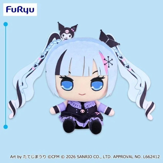 Snow Miku x Kuromi Kyurumaru BIG Plush 23 cm